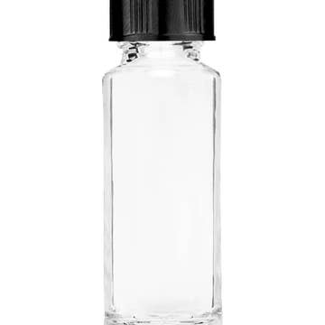Best Bottles - Wholesale Travel Container - Clear Cylinder Glass Bottle with Short Plastic Cap - 5ml2