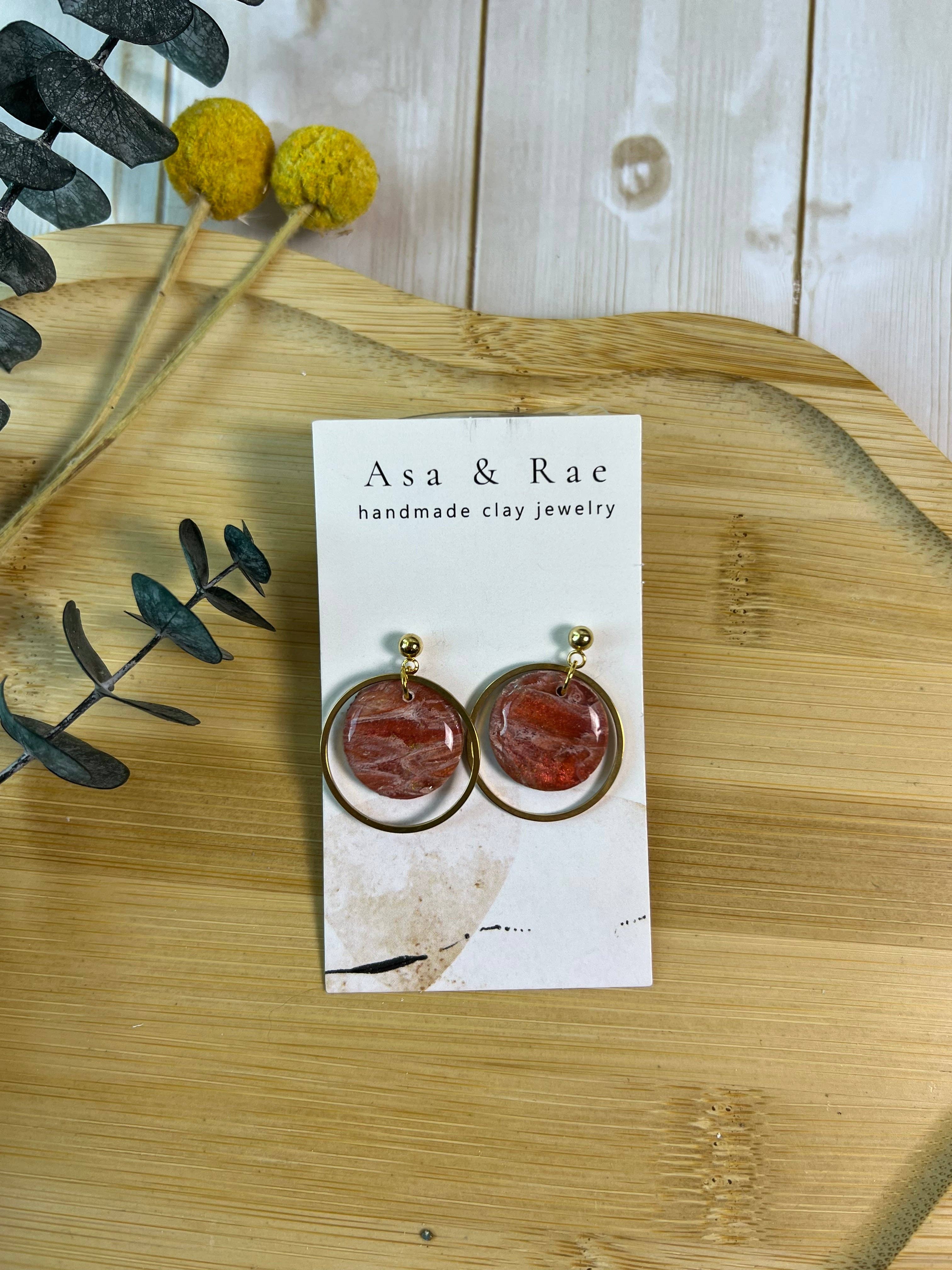 Asa&Rae - Wholesale Dangle Earrings - Gold Ring Circle Dangle6