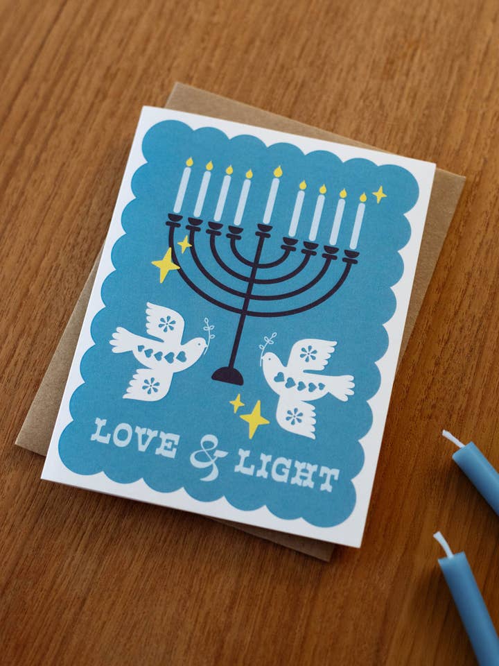 Tarjeta de felicitación de Hanukkah para venta al por mayor de Yeehaw Paper Co.