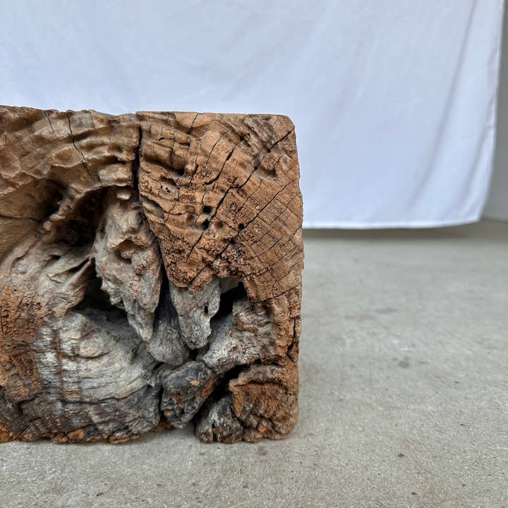 Office Objets - Wholesale Stool - Raw monoxyle organic Asian teak stool67