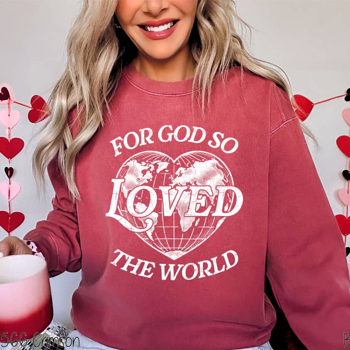Bama Screens - Wholesale Sublimation Transfer - Heart Globe For God So Loved #BS77281