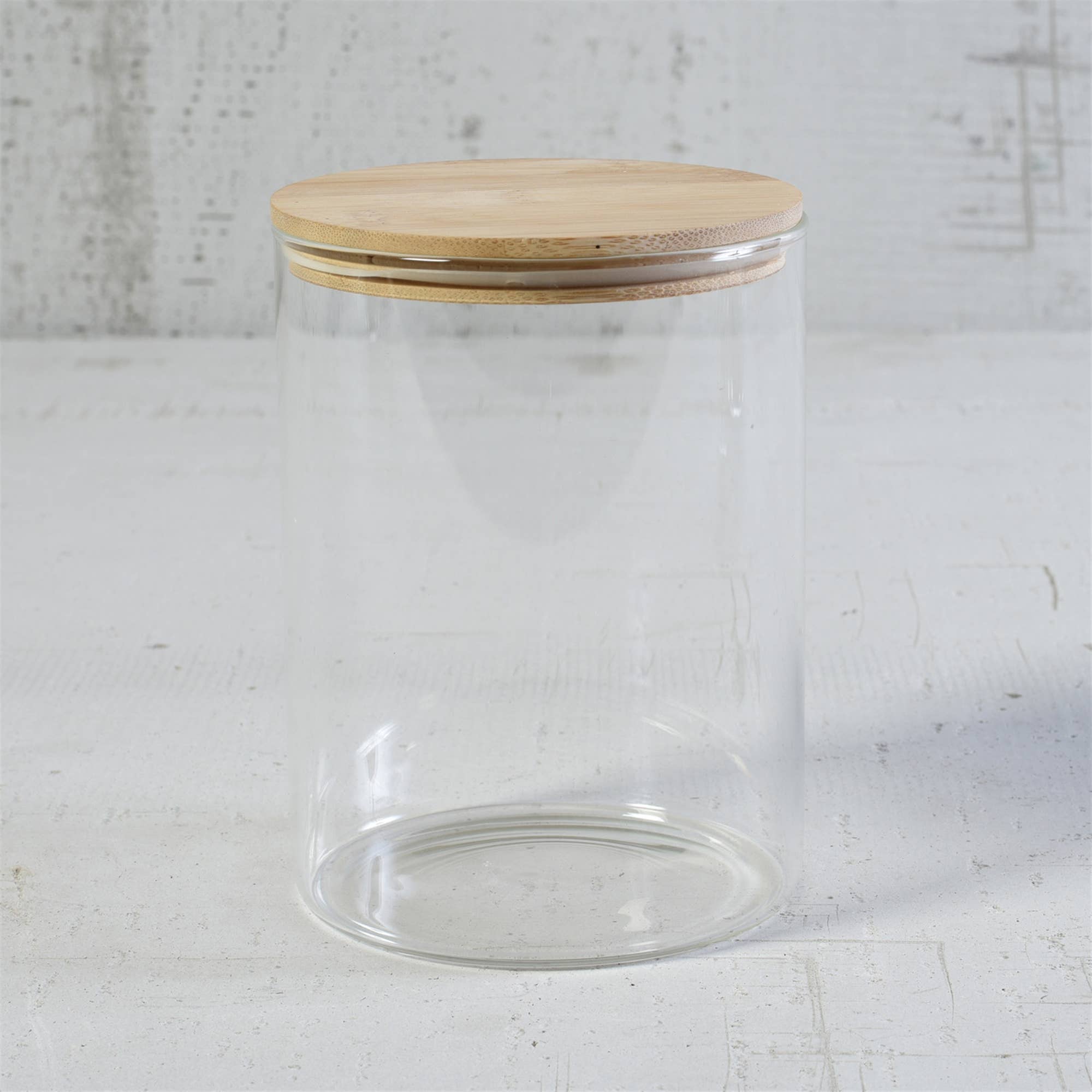 HomArt - Wholesale Canister - Finn Canister - Glass with Wood Lid - Lrg3