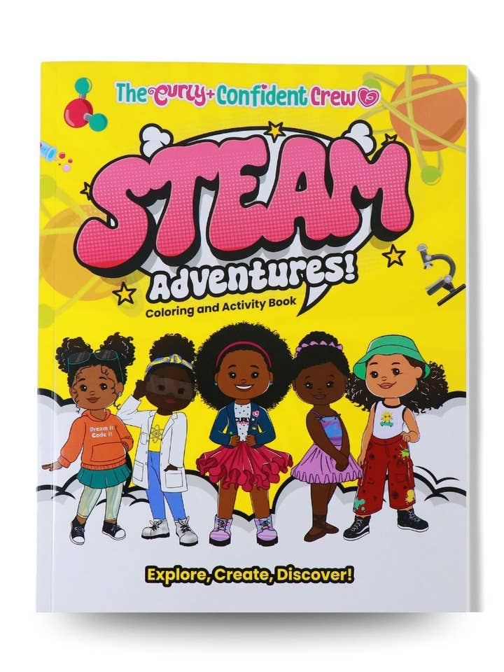 STEAM Adventures Activity and Coloring Book for wholesale by Beautiful Curly Me