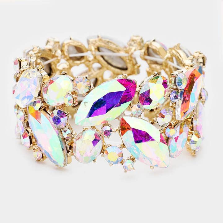 Bracelet de Soirée Stretch Cristal Marquise pour la vente par Sensibling Corp.