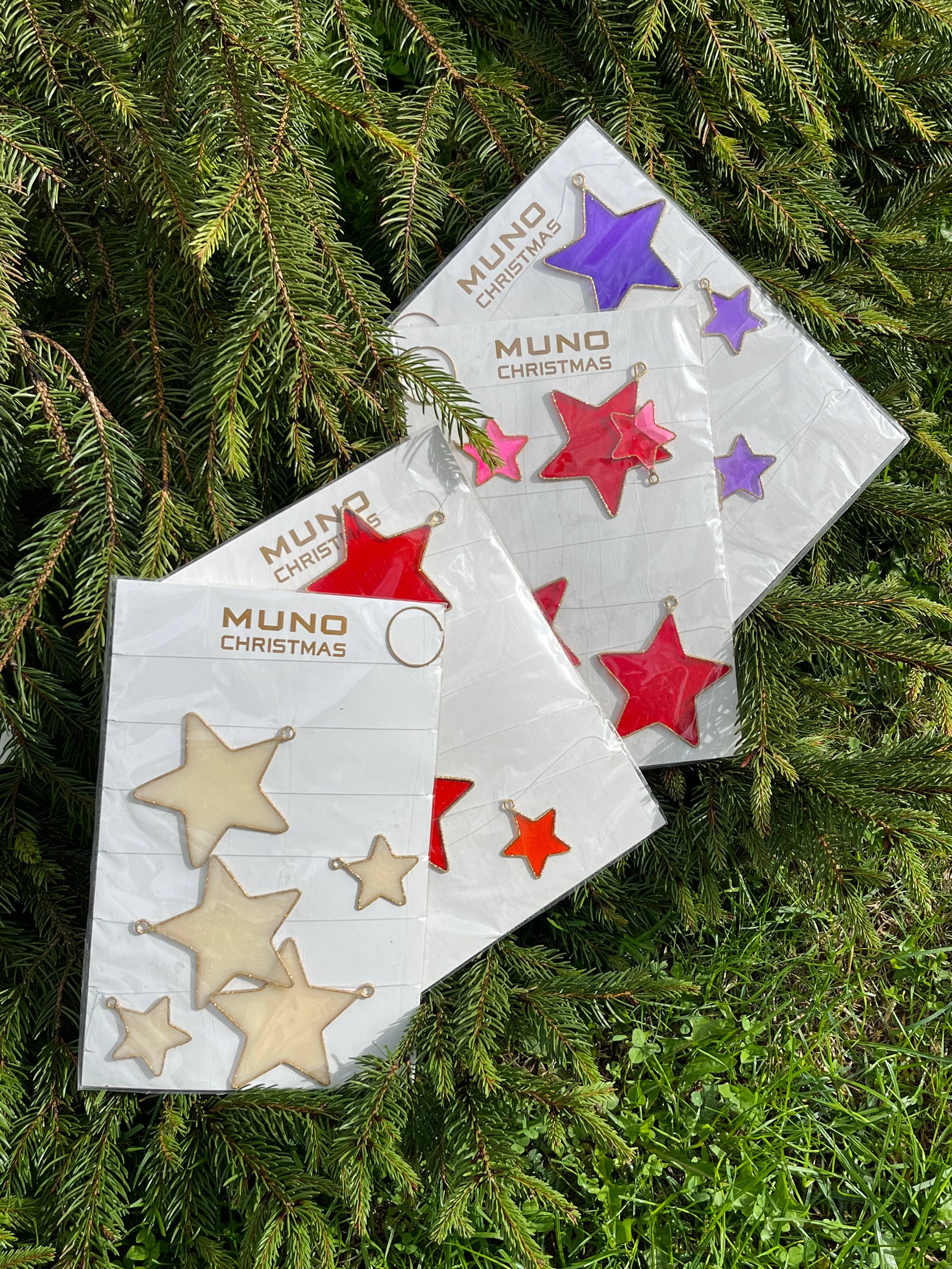 Muno - Wholesale Bunting/Garland - Set of 13 stars & hearts Christmas garlands3