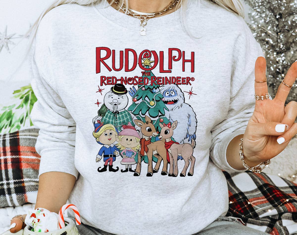 Aska Rudolph Frosty Snowman Santa - Klassisk jultröja för wholesale på Faire0