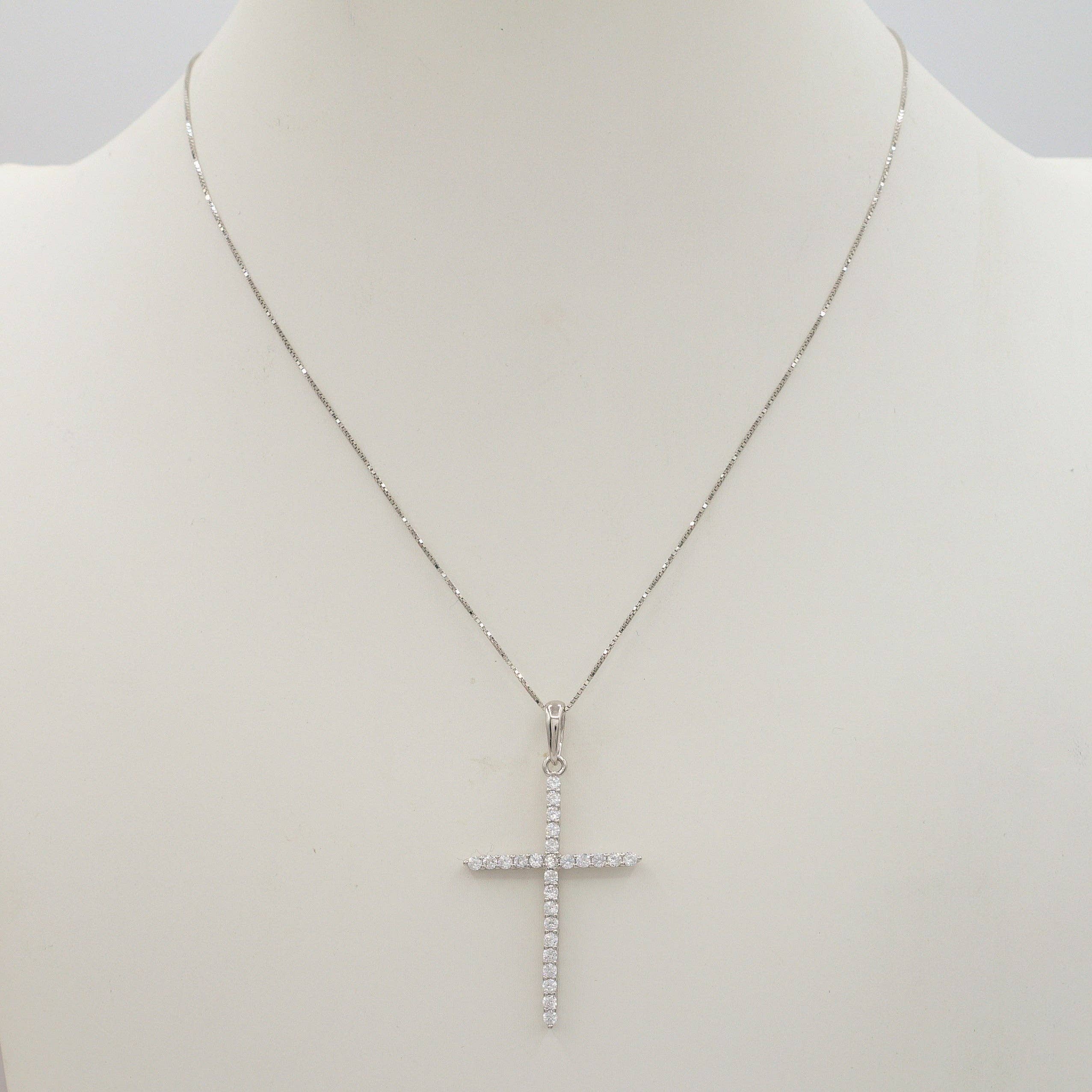 Daemon srls - Wholesale Pendant/Charm Necklace - CROSS  ~ ARGENTO 925 ~ Collana con pendente croce in cubic zirconia3