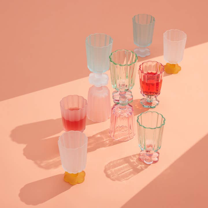 STYLD. - Wholesale Drinking glass/cup - Petal Glass Goblet I Bluebird2