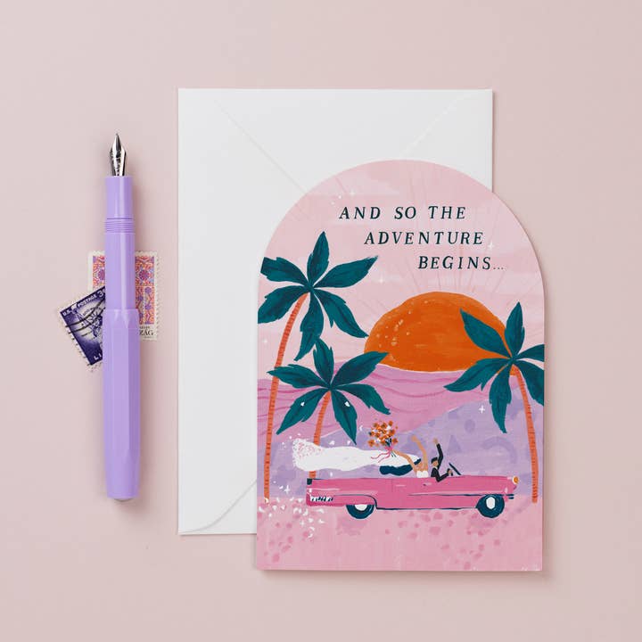 Adventures Wedding Card | Bride & Groom Card | Wedding Cards for wholesale by Sister Paper Co.