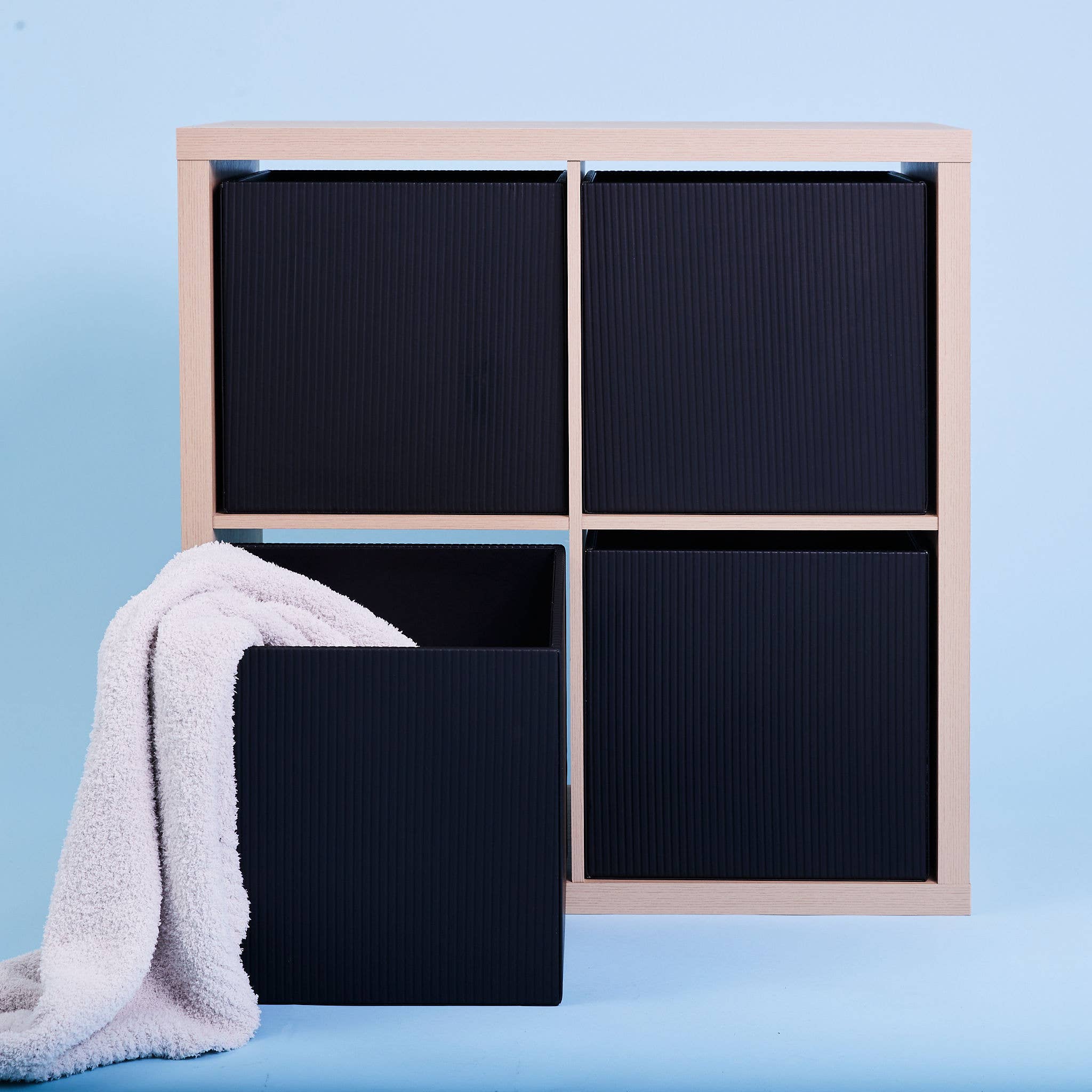 Straighten Up Home – Caixa de arrumação por atacado – Caixa Cubo Estriada (Pack de 2)6