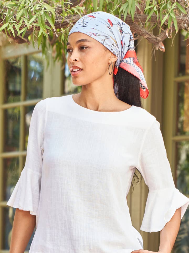 Pañuelo de Satén Lavado de Seda con Estampado de Bandana 2138-SEK para venta al por mayor de Paparazzi