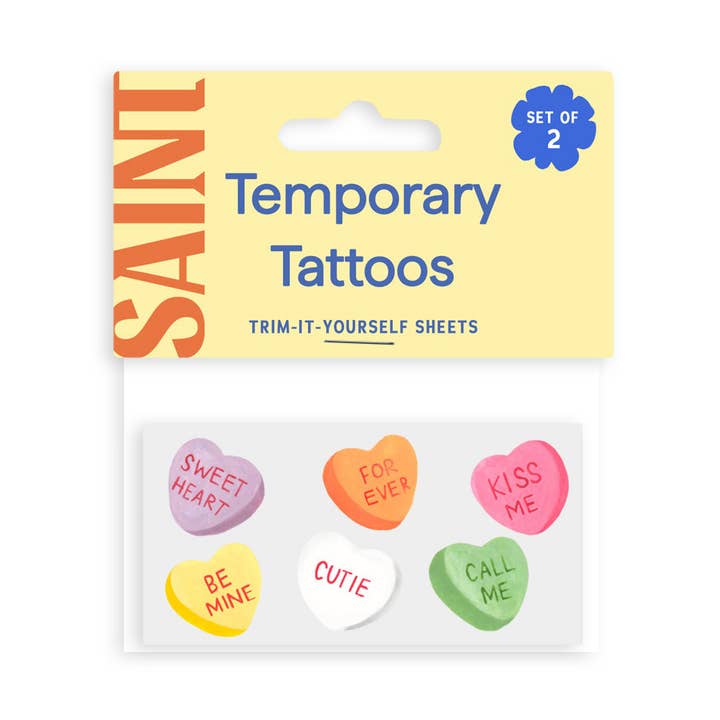 Saint Tattoos – Großhandel Temporäre Tattoos – Candy Hearts Temporäre Tattoos0