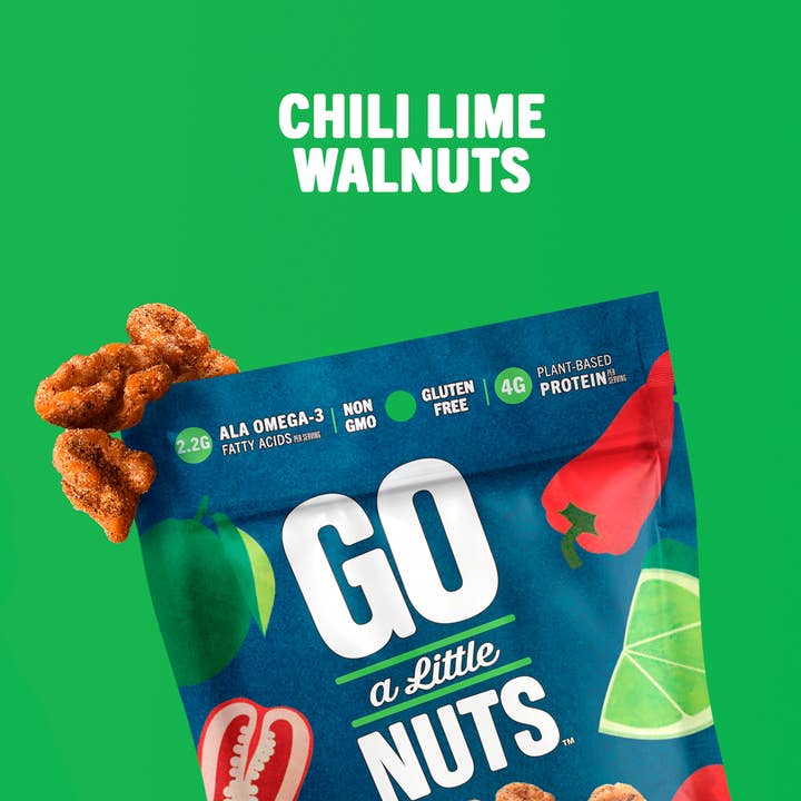 Chili Lime Walnuts for wholesale by Go A Little Nuts