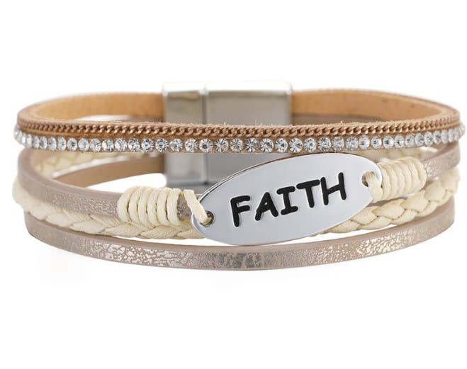 Maya J - Wholesale Woven/Braided Bracelet - Bohemian Vegan Leather Cuff Bracelets - Full Display8