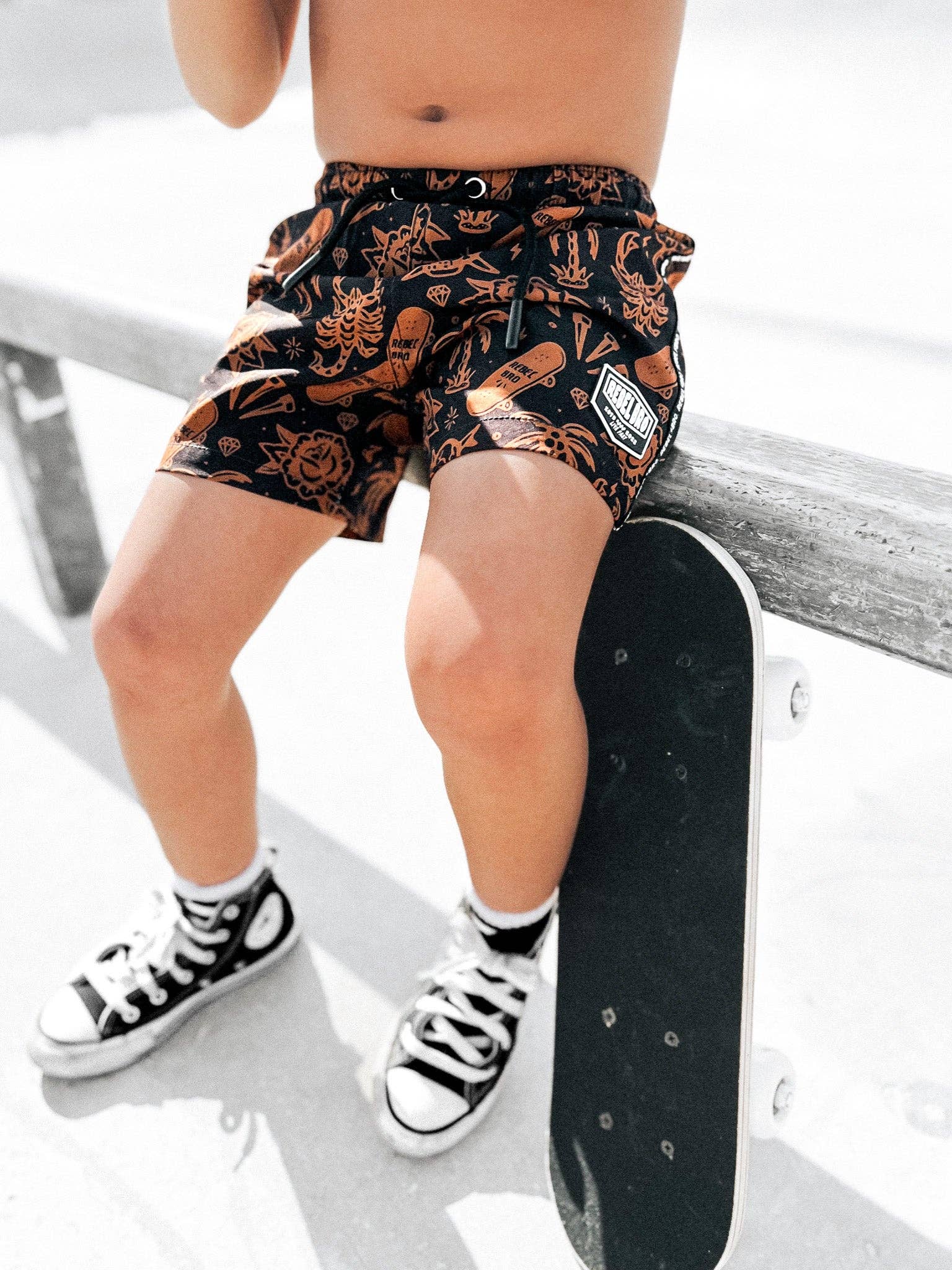 Rebel Bro - Vente Short de bain – enfant - Short de bain hybride en Rebels In Paradise [Édition Sahara]4