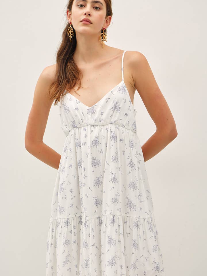 WHITE FLORAL MINI SUNDRESS for wholesale by Be Cool