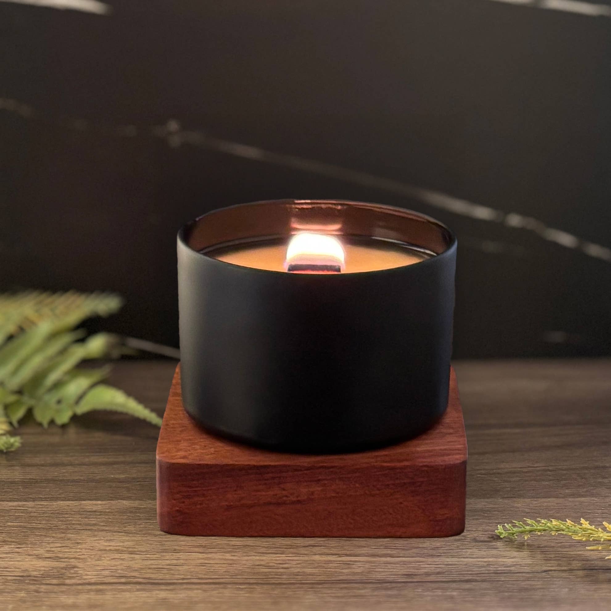 Holzer Handcrafted ® - Wholesale Jar/Filled Candle - Custom Label | Wood Wick Candle | Coconut Soy Wax | 8 oz Modern Tin with Lid | Customized Label | Private Label | Co-branded | Hand-poured5