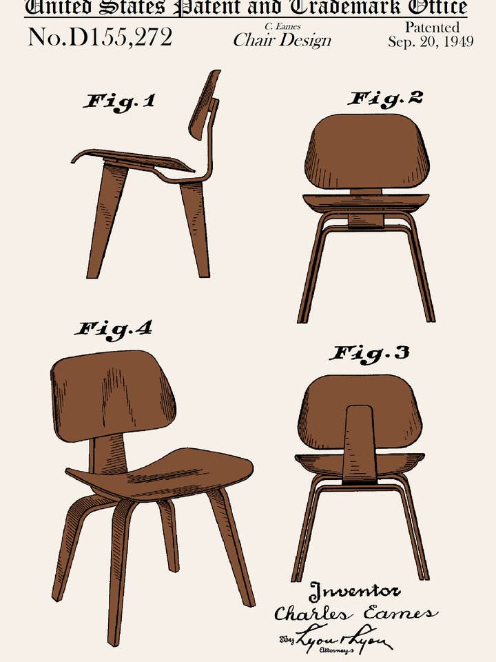 Carte de vœux Eames Chair Design Everyday pour la vente par PATENT PRESS GREETING CARDS