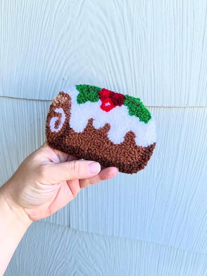 Yule Log Desk Coaster for wholesale by Bless Your Cottons