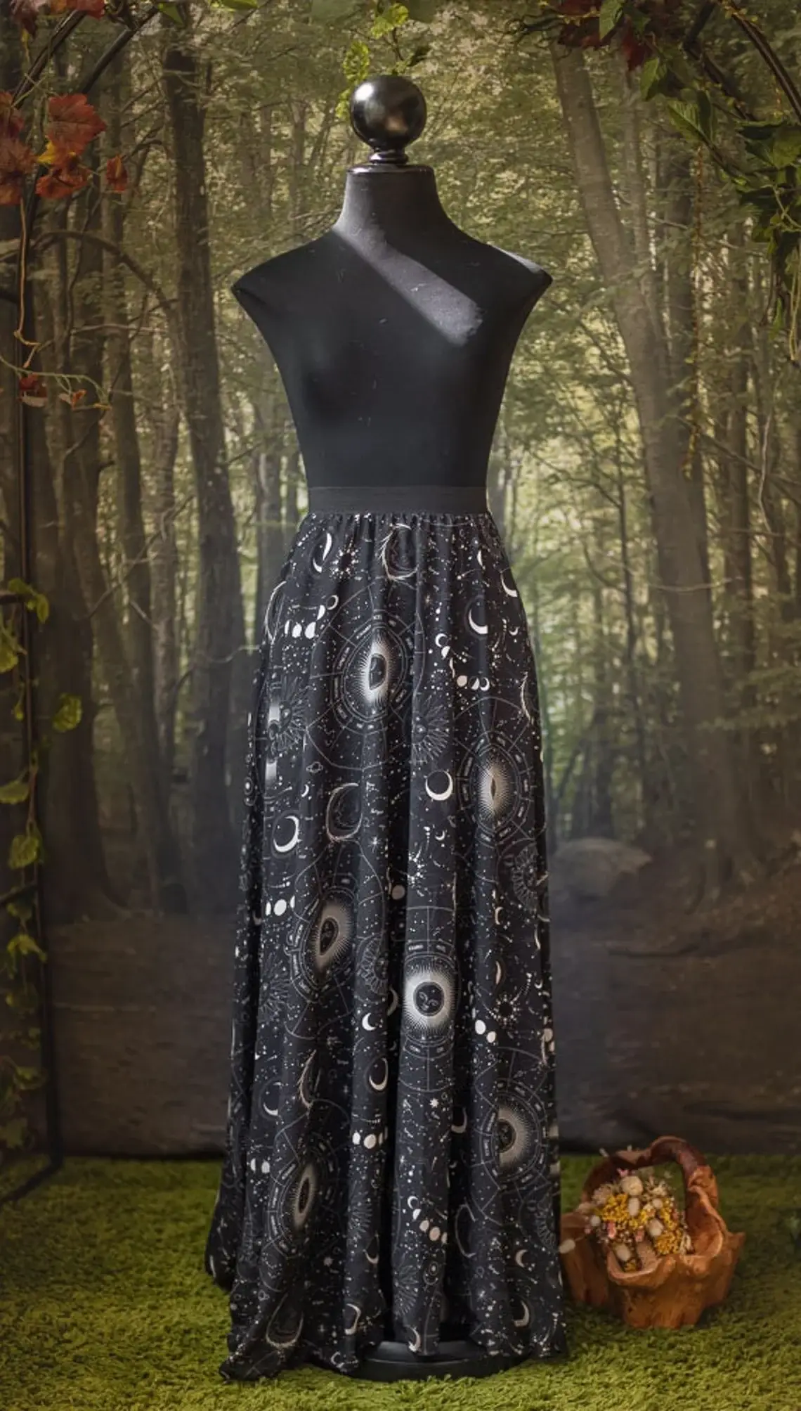Costurero Real - Wholesale Rok - Dames - Stars Celestial Galaxy maxi lange rok voor Halloween heks5