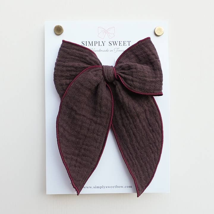 Chai - Edged Bow for wholesale by Simply Sweet Bow