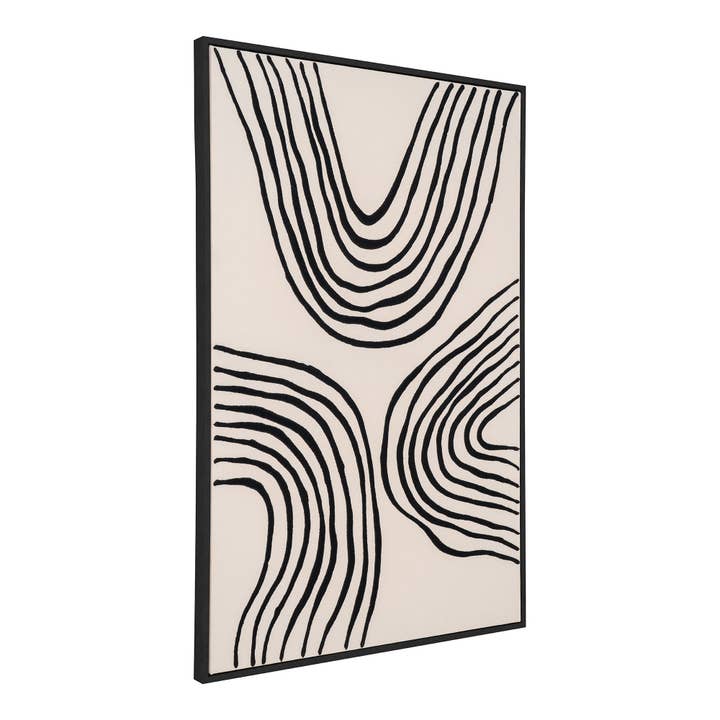 Black Beige Lipari Canvas Print - No.2. 60x90 cm for wholesale on Faire1