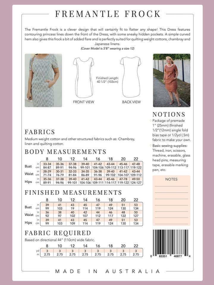 Sew To Grow - Wholesale Dress – Women's - Fremantle Frock Sewing Pattern2