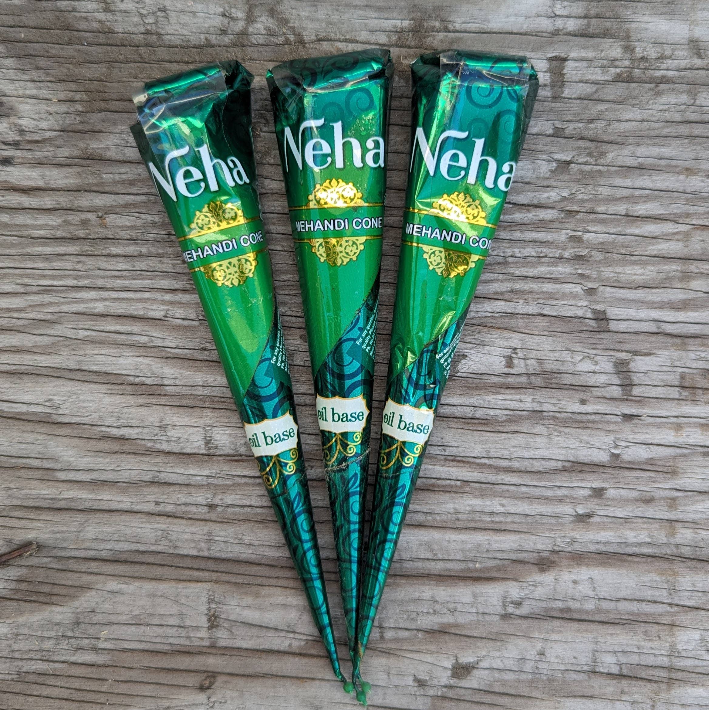 Tenzing Collections - Wholesale Body Glitter/Shimmer - 12 x 25 grams of organic henna cones, dark, ready to use.6