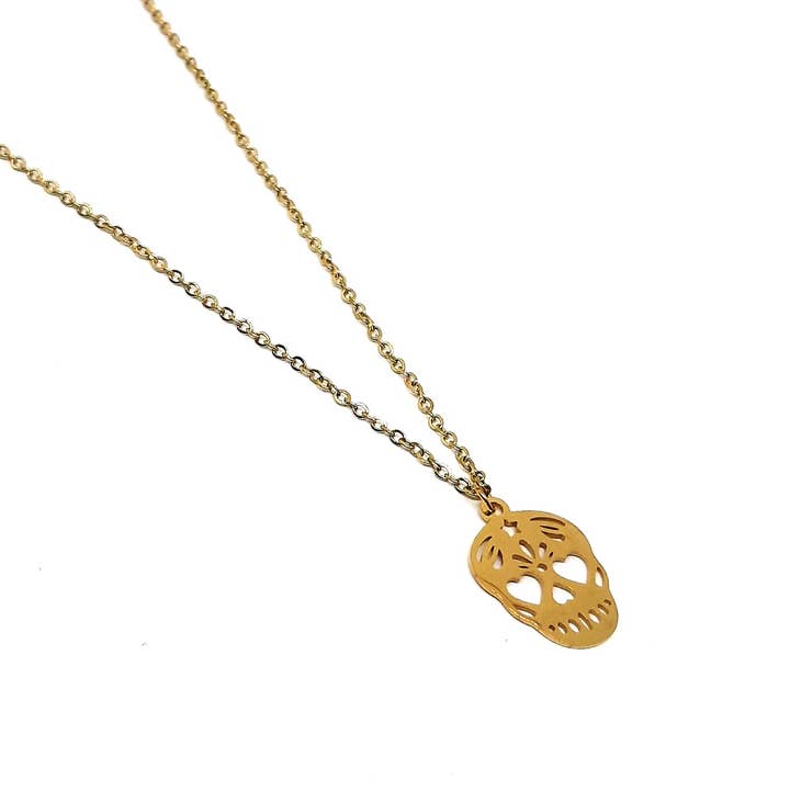 CIONDOLO IN ACCIAIO H-728 CON CATENA DORATA per la vendita all'ingrosso da parte di Mayachi