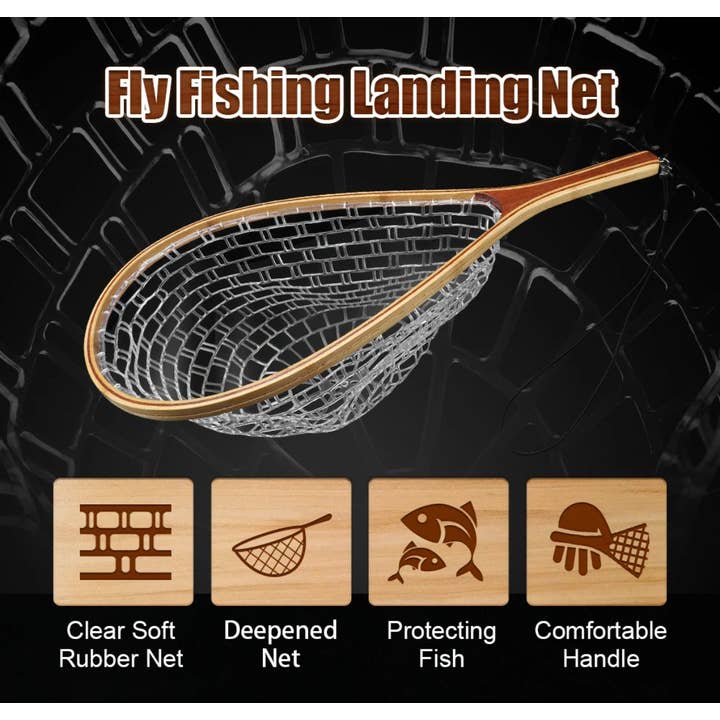 Lighthouse Dwellers - Wholesale Sporting Accessories - Wooden Handheld Fly Fishing Net3