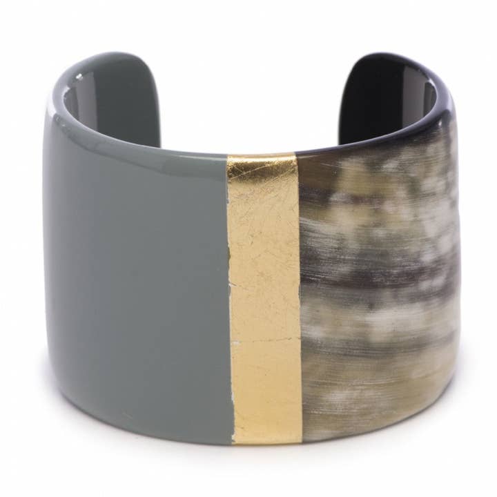 Manchette en corne naturelle CTB160 avec accent laqué pour la vente par VIVO