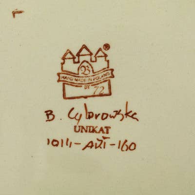 Plate 11" Tulip Fields Theme UNIKAT for wholesale by Polmedia Polish Pottery