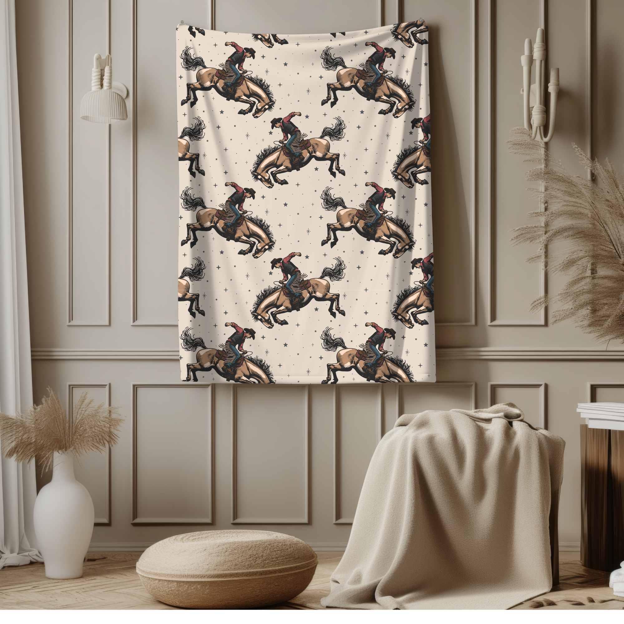 Rufflеѕ & Bоwtіеѕ - Affordable Boys & Girls Clothing - Wholesale Bedding Blanket - Kids & Baby - Boys Bucking Bronco Western Baby Nursery Blanket 30X40 5