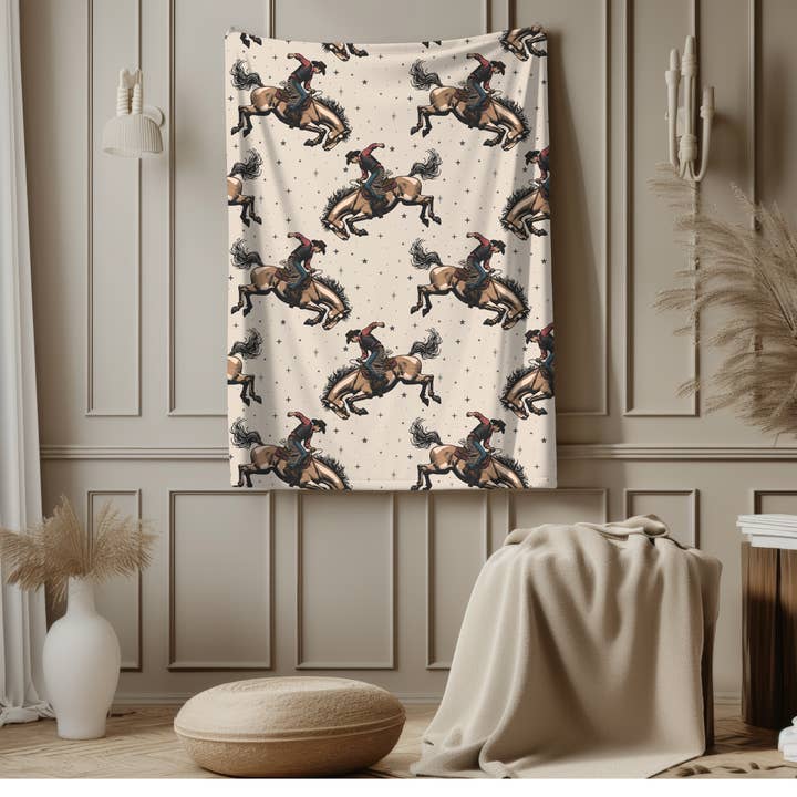 Rufflеѕ & Bоwtіеѕ - Affordable Boys & Girls Clothing - Wholesale Bedding Blanket - Kids & Baby - Boys Bucking Bronco Western Baby Nursery Blanket 30X40 5