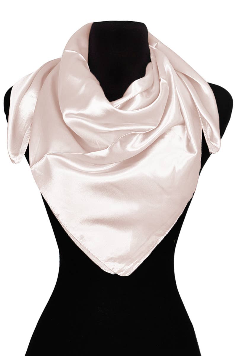 Cap Zone - Vente Écharpe – femme - Foulard carré brillant en satin polyester effet soie6