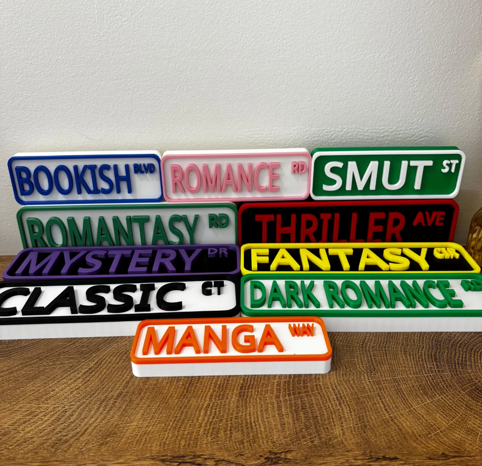 The Printed Maniac - Wholesale Bord/bordje - Aanpasbaar Boekenplank Straatbord: Kies Kleuren & Formaat7