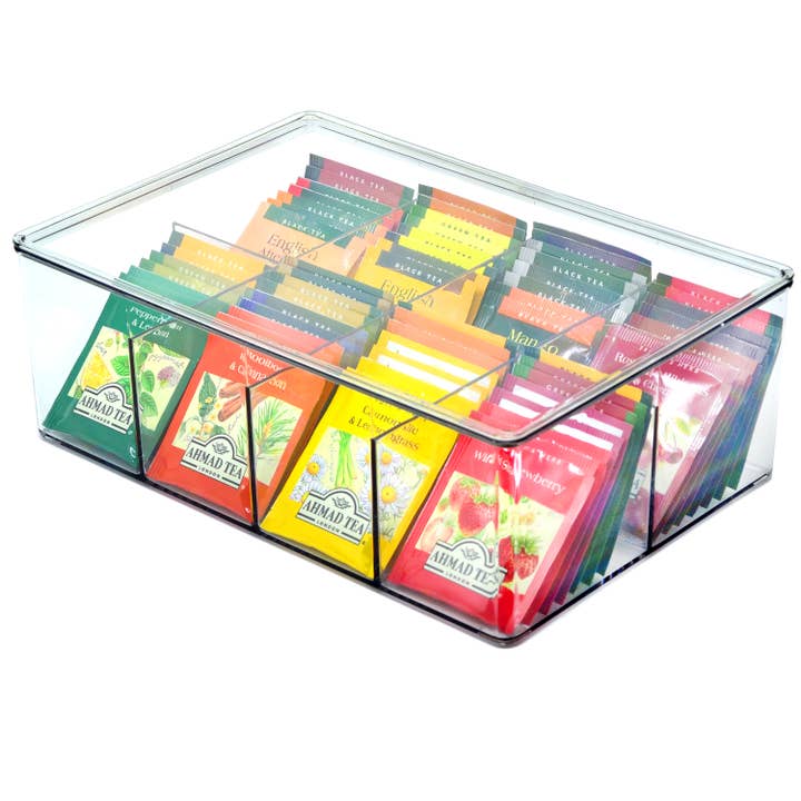 Youngever Large Plastic Tea Packet Organizer Storage and Lid for wholesale by Youngever