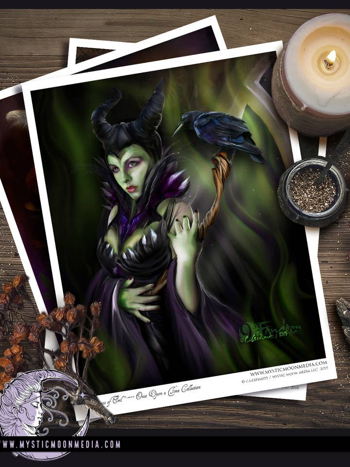 "Mistress Of Evil" Fandom Fantasy Art Print for wholesale by Mystic Moon Media LLC
