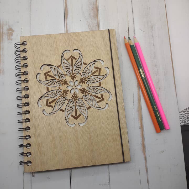 Cuaderno de Bocetos Mini Mandala - Cubiertas de Madera Resistente para venta al por mayor de Genesis 3D