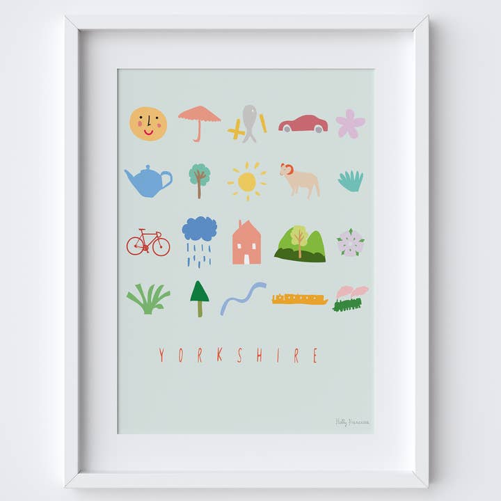 Yorkshire Ikoner - A4-tryck för wholesale av Holly Francesca