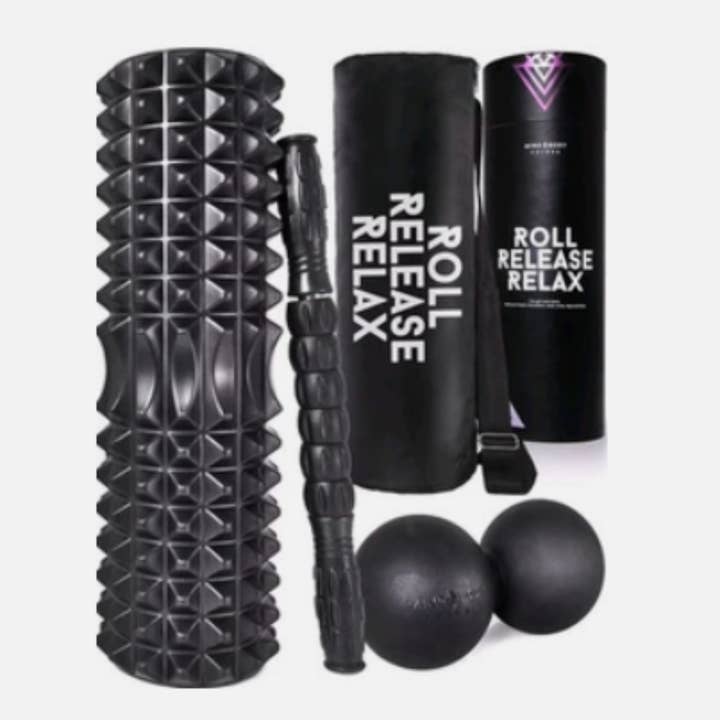 Tempo Tea Bar – wholesale Body massager – Spiked Foam Roller/Massage Stick/Peanut Ball Set