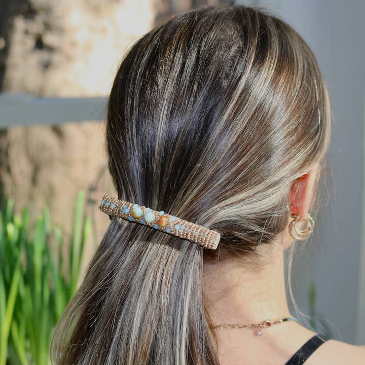 Kimono Clips - Wholesale Barrette - Women's - Crystal Beaded Barrette set of 21