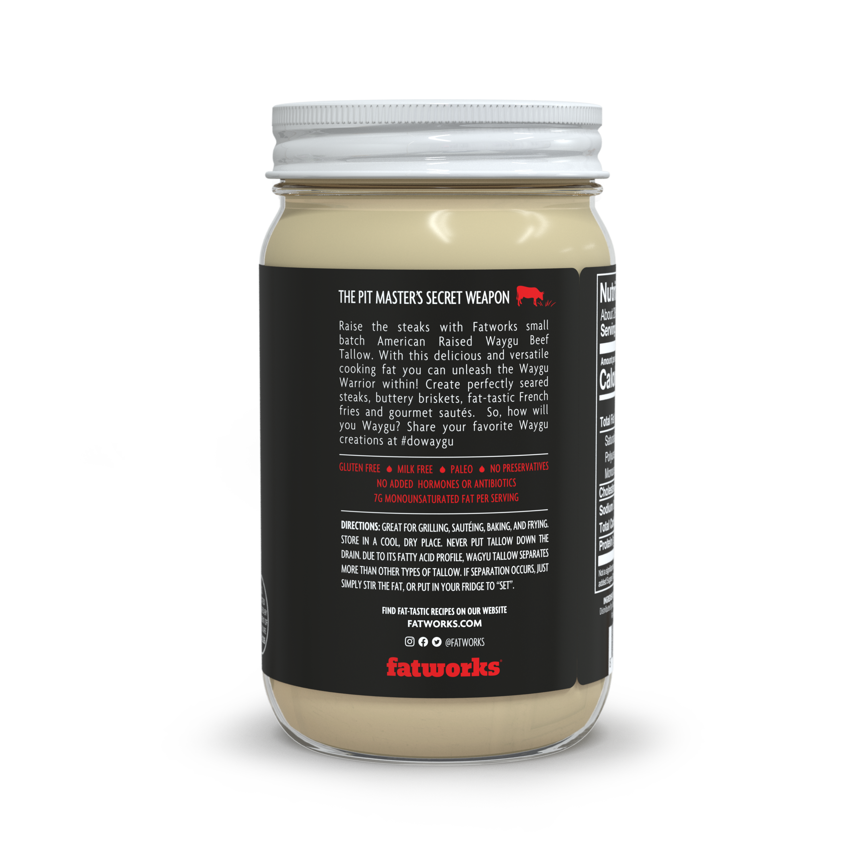 Fatworks - Vente Huile de cuisson - Suif Waygu américain1