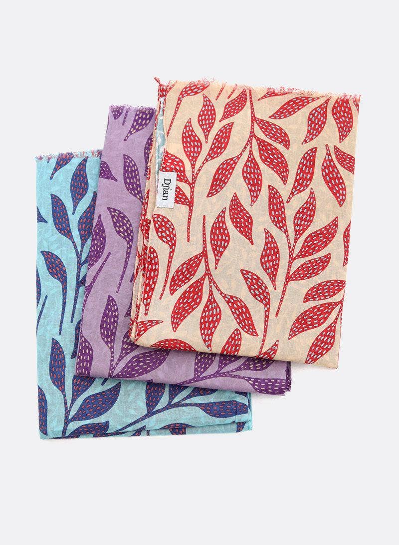 Djian - Vendita all'ingrosso Sciarpa - Donna - Sciarpa 100% cotone biologico / Buoni Amici – lilla/talpa2