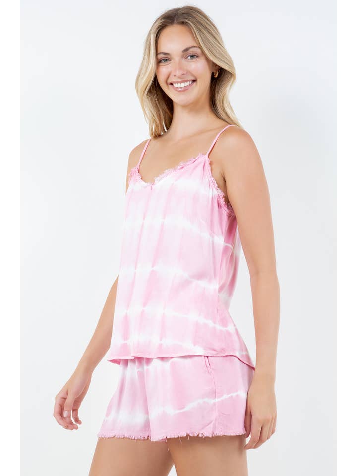 Veracci - Wholesale Lounge Set - Women's - TRENDY TIE-DYE BOAT NECK LOUNGE SET: CHIC TWO-PIECE LOUNGEWE4