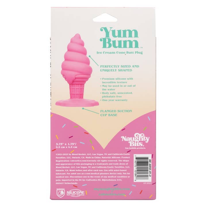 CalExotics - Wholesale Sex Toy - Naughty Bits Yum Bum Ice Cream Cone Butt Plug3