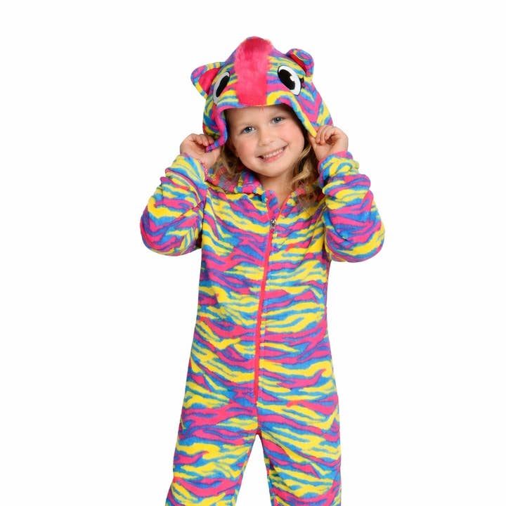 Flerfärgad fleeceonesie för barn i ett stycke för wholesale av NHP International