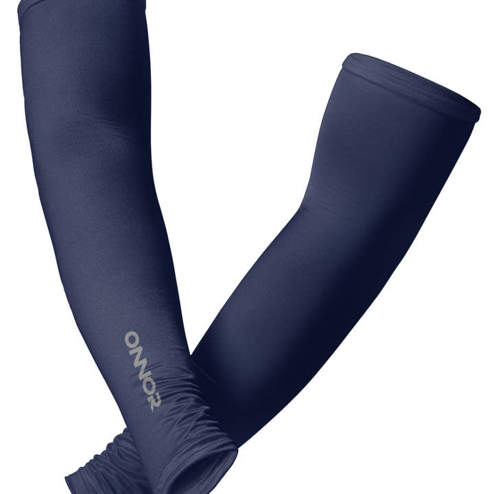 Men's Blue PRO Cycling Arm Sleeves for wholesale by Runners Essentials by Without Limits