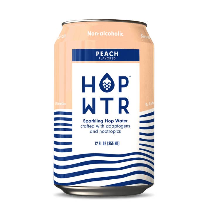 HOPWTR - Wholesale Sparkling Water - HOP WTR - Peach Sparkling Hop Water (12-Pack)