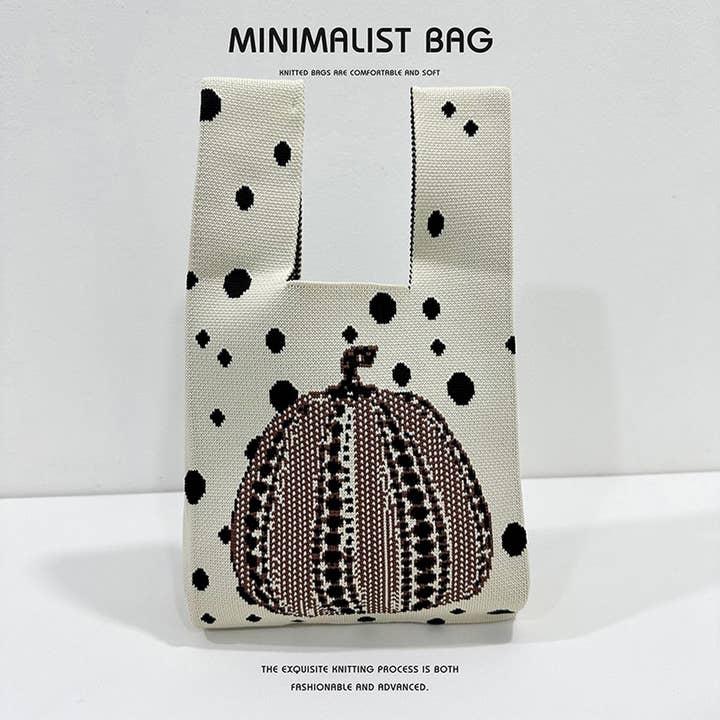 ACCITY - Wholesale Tote Bag - Women's - WOMEN PUMPKIN KNITTED SHOULDER HANDBAG_CWAB1502